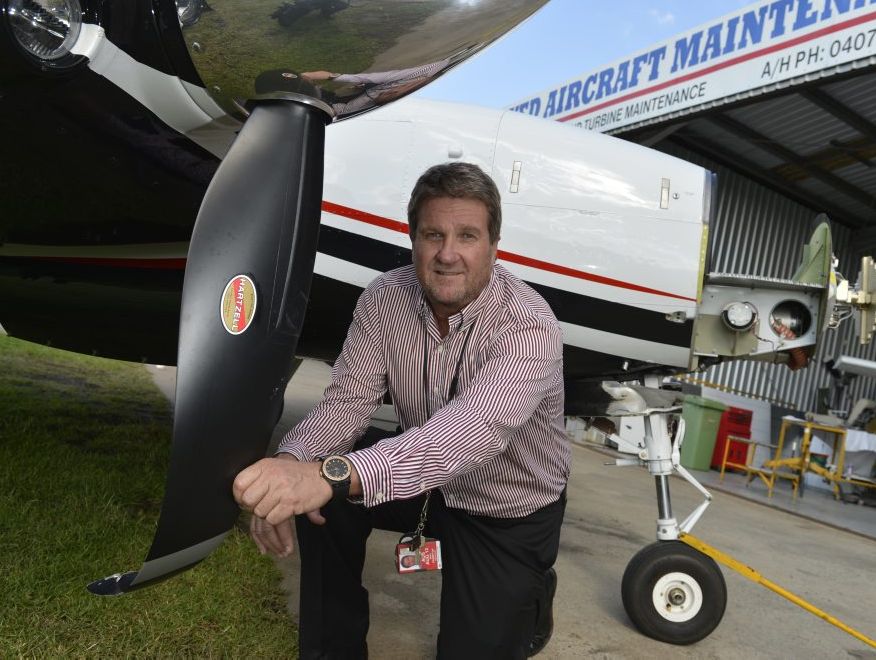 Mark Crampton relives the moment he had to land at Toowoomba Airport after the landing gear failed on his plane. Mark Crampton relives the moment he had to land at Toowoomba Airport after the landing gear failed on his plane.