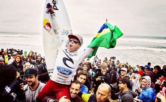 Adriano de Souza winner of Rip Curl Pro 2013 at Bells Beach Adriano de Souza winner of Rip Curl Pro 2013 at Bells Beach