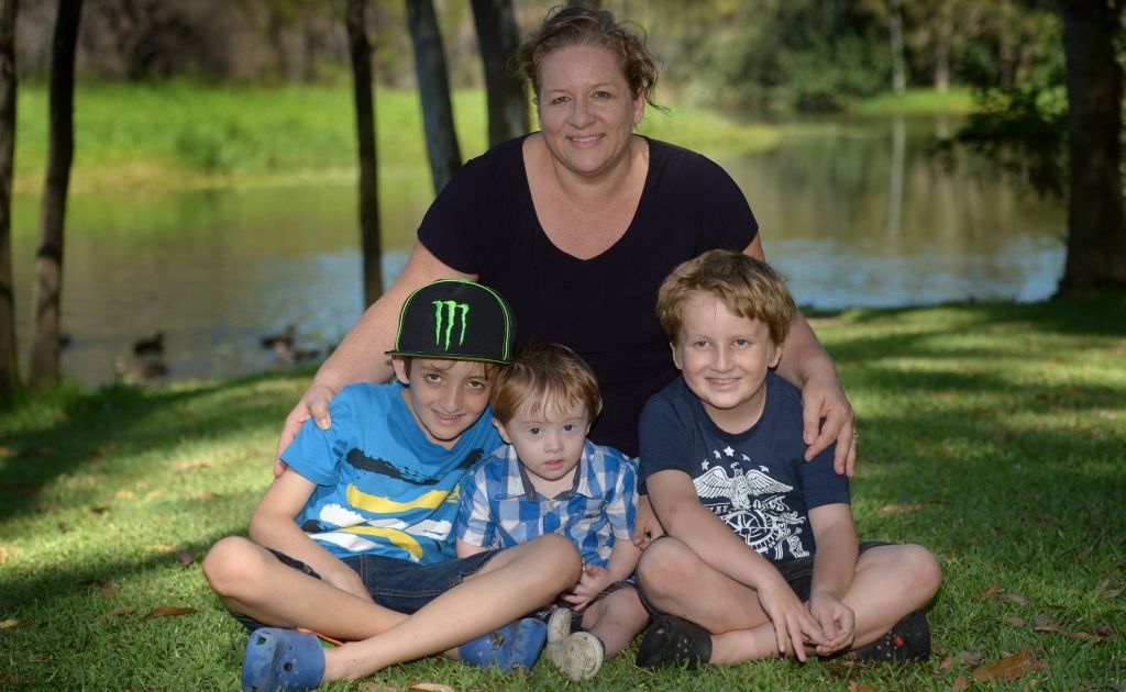 Julianne Impiccini with her children, Beni, 3,who has down syndrome, (left) Luca, 9, and Giorgio, 7, thinks that the Gladstone disability services are great. Julianne Impiccini with her children, Beni, 3,who has down syndrome, (left) Luca, 9, and Giorgio, 7, thinks that the Gladstone disability services are great.