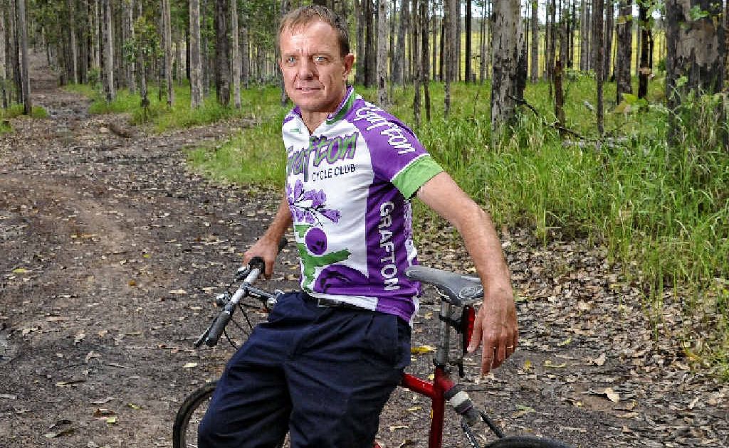 SPEAKING OUT: Grafton Cycling Club secretary Nigel Blake is calling for Bom Bom to be taken off the list of state forests where shooting will be allowed by recreational hunters later this year. Photo: JoJo Newby SPEAKING OUT: Grafton Cycling Club secretary Nigel Blake is calling for Bom Bom to be taken off the list of state forests where shooting will be allowed by recreational hunters later this year. Photo: JoJo Newby