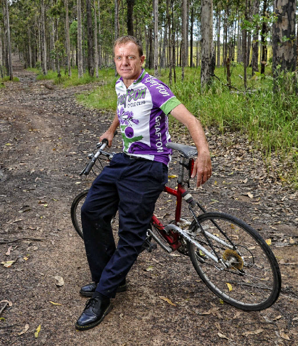 SPEAKING OUT: Grafton Cycling Club secretary Nigel Blake is calling for Bom Bom to be taken off the list of state forests where shooting will be allowed by recreational hunters later this year. Photo: JoJo Newby SPEAKING OUT: Grafton Cycling Club secretary Nigel Blake is calling for Bom Bom to be taken off the list of state forests where shooting will be allowed by recreational hunters later this year. Photo: JoJo Newby