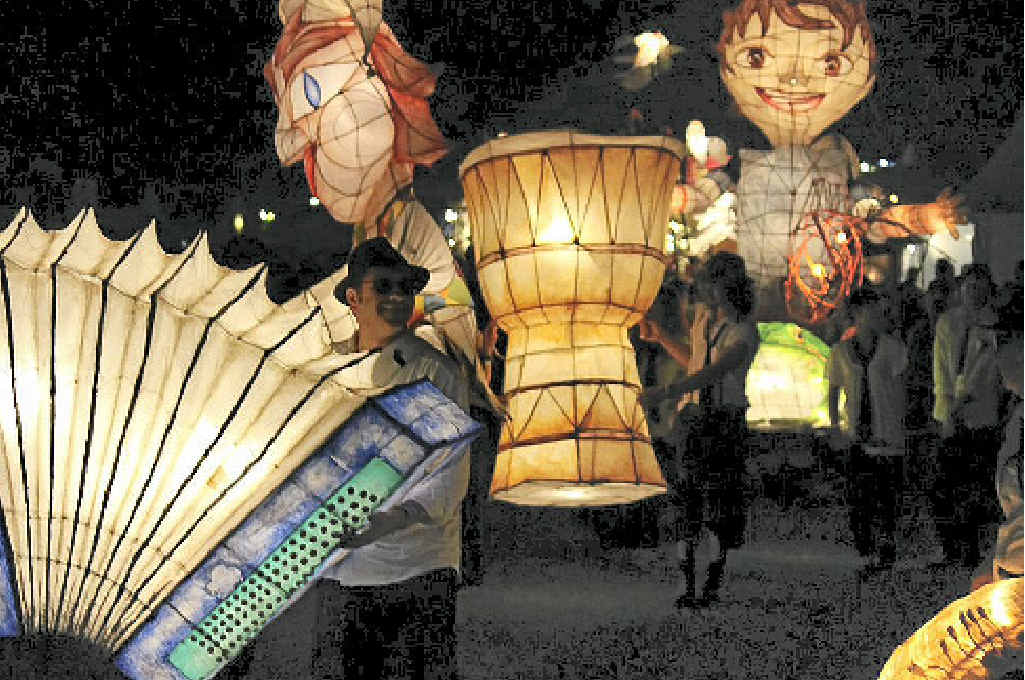 LIGHTING UP: Lismore lanterns at the blues festival. LIGHTING UP: Lismore lanterns at the blues festival.