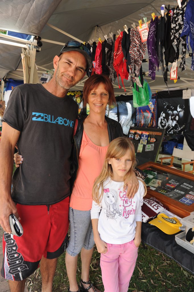 Pier Park Family Markets-The Hendry family, Laurie, Katrina and Layla from Pialba perusing the popular bi-monthly markets at Urangan. Photo: Robyne Cuerel / Fraser Coast Chronicle Pier Park Family Markets-The Hendry family, Laurie, Katrina and Layla from Pialba perusing the popular bi-monthly markets at Urangan. Photo: Robyne Cuerel / Fraser Coast Chronicle