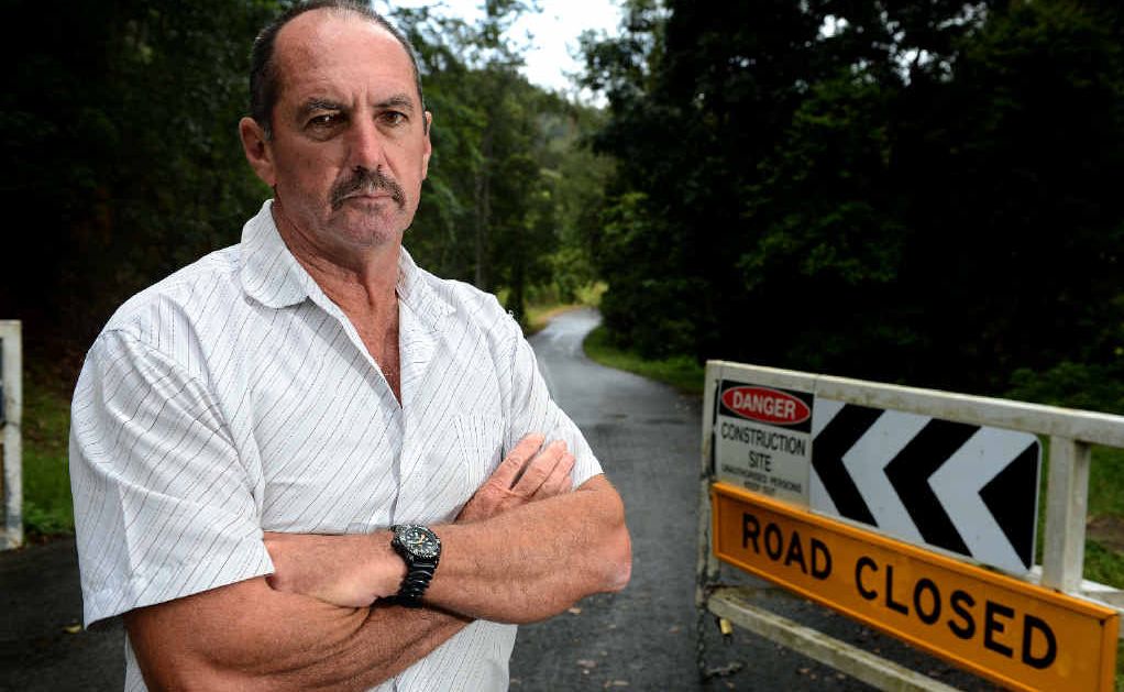 DANGEROUS: Tweed Shire Council manager water Anthony Burnham at a gateway leading to Clarrie Hall Dam. DANGEROUS: Tweed Shire Council manager water Anthony Burnham at a gateway leading to Clarrie Hall Dam.