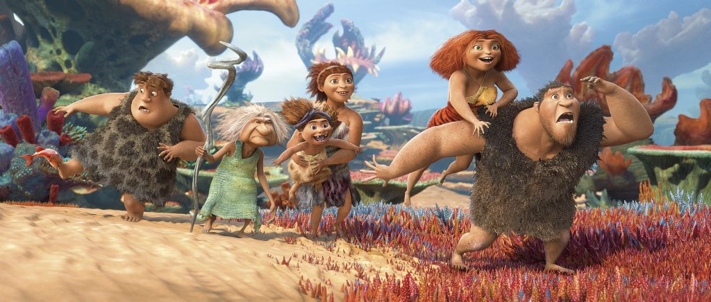 A scene from the movie The Croods. A scene from the movie The Croods.