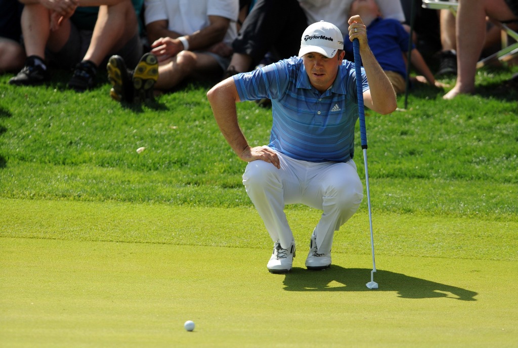 Martin Laird of Scotland lines up his birdie putt attempt on the 15th hole during the final round of the Valero Texas Open at the AT&T; Oaks Course at TPC San Antonio on April 7, 2013 in San Antonio, Texas. Martin Laird of Scotland lines up his birdie putt attempt on the 15th hole during the final round of the Valero Texas Open at the AT&T; Oaks Course at TPC San Antonio on April 7, 2013 in San Antonio, Texas.