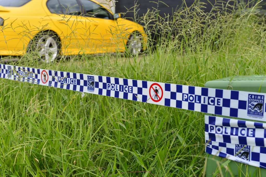 Gladstone police cordon off an Emmadale Dve property after identifying a number of illegal items. Photo Kara Irving / The Observer Gladstone police cordon off an Emmadale Dve property after identifying a number of illegal items. Photo Kara Irving / The Observer
