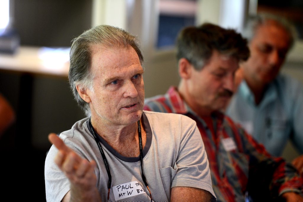 Meeting at Mavis Kitchen for business people about Woolumbin national park being closed. 