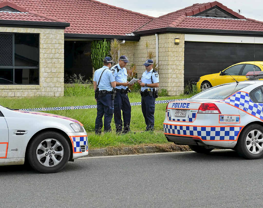 CRIME SCENE: Gladstone police cordon off an Emmadale Dr property, making the home the third property this month to be investigated. CRIME SCENE: Gladstone police cordon off an Emmadale Dr property, making the home the third property this month to be investigated.