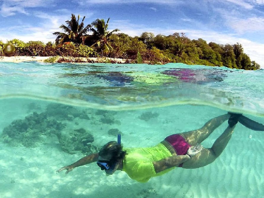 Snorkelling in the Maldives. Snorkelling in the Maldives.