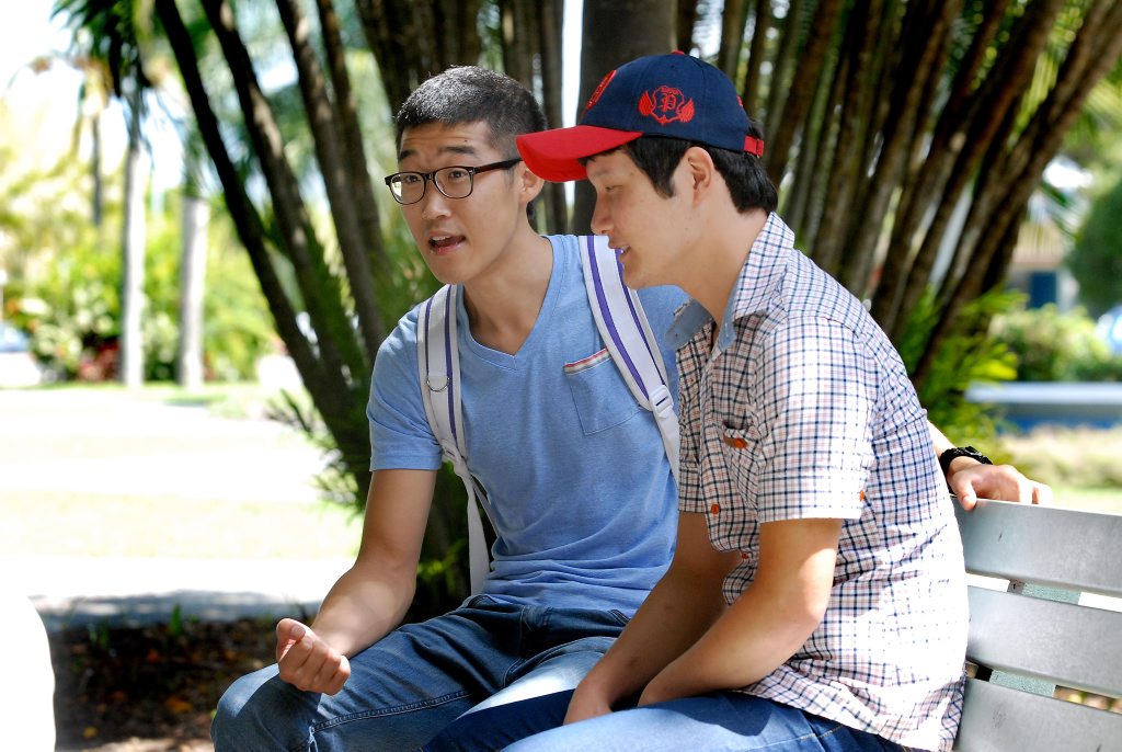 Image for sale: South Koreans Yeonjun Kim and Jaehoon Choi Photo Tony Martin / Daily Mercury