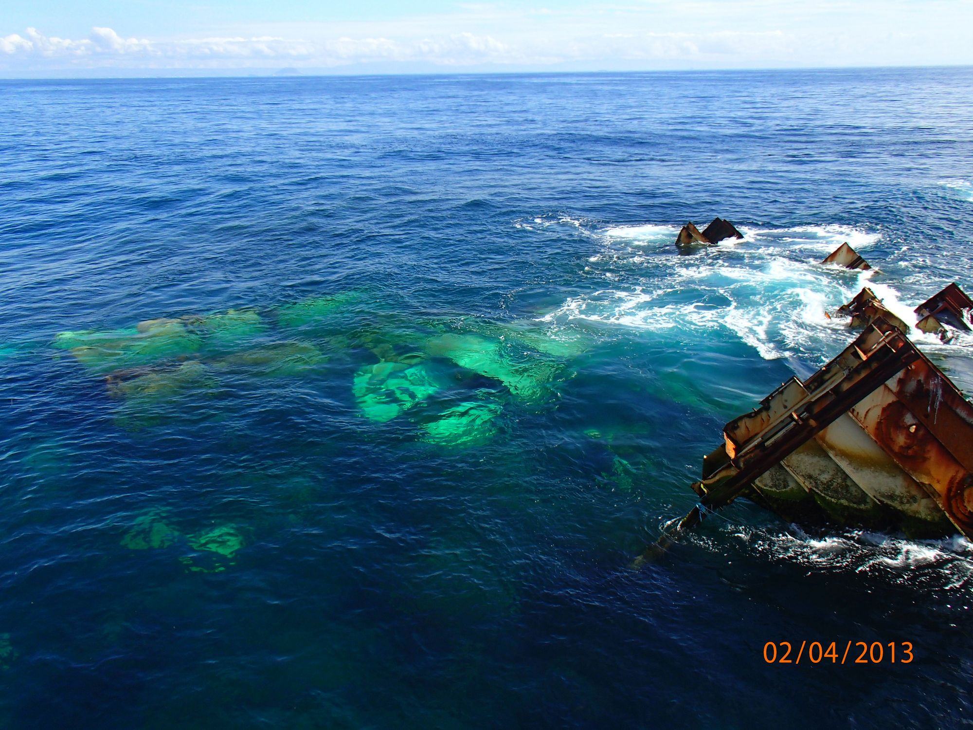 Rena wreck, April 2013 Rena wreck, April 2013