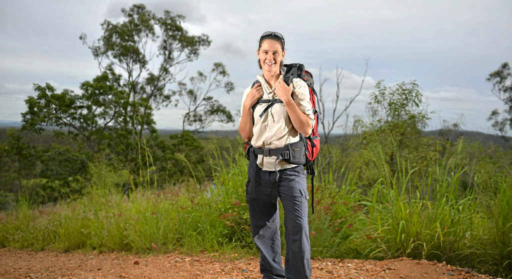 AIMING HIGH: Gladstone resident Sarah Kummerow, 30, recently returned from her trek to the Mt Everest base camp, a total of 14 days of hiking. INSET: Sarah at Mt Everest base camp. AIMING HIGH: Gladstone resident Sarah Kummerow, 30, recently returned from her trek to the Mt Everest base camp, a total of 14 days of hiking. INSET: Sarah at Mt Everest base camp.