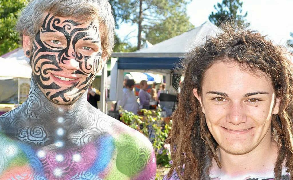 BODY PAINTING: Jason Davison and Alexander Abdul-Rahman at the 2011 Peace Festival. BODY PAINTING: Jason Davison and Alexander Abdul-Rahman at the 2011 Peace Festival.