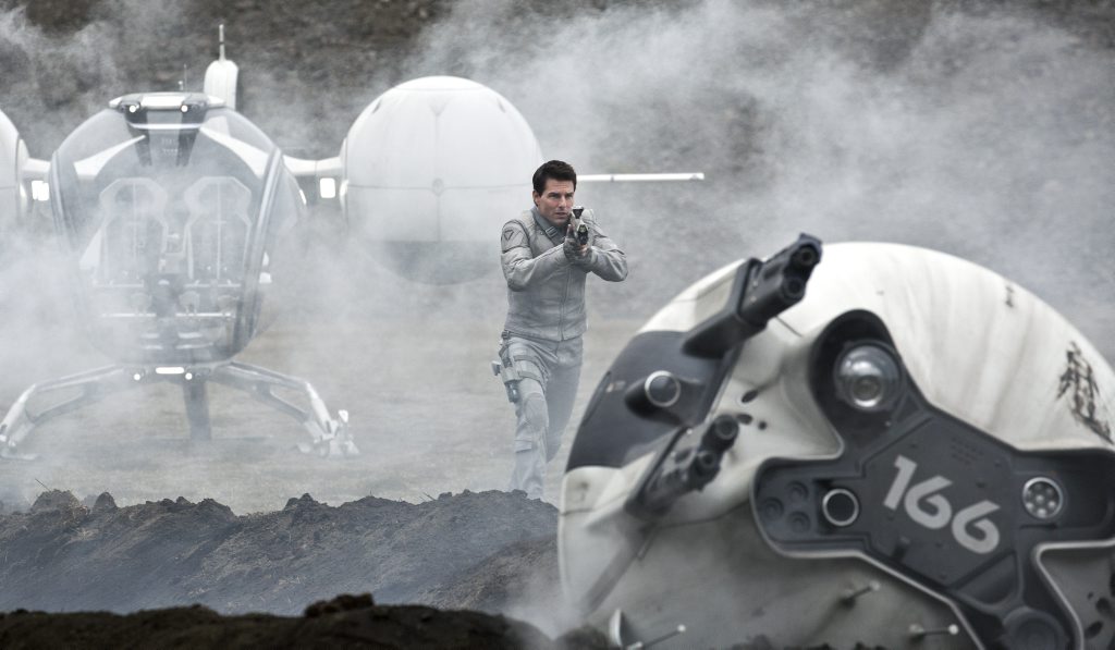 Tom Cruise in a scene from the movie Oblivion. Tom Cruise in a scene from the movie Oblivion.