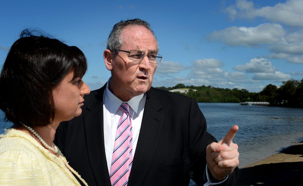 Justine Elliot and Shadow minister for water Walt Secord in Tweed Heads. Justine Elliot and Shadow minister for water Walt Secord in Tweed Heads.