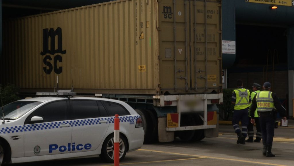 Police and RMS officers complete checks on trucks as a part of operation steel 3 on Tuesday. Photo Contributed Police and RMS officers complete checks on trucks as a part of operation steel 3 on Tuesday. Photo Contributed