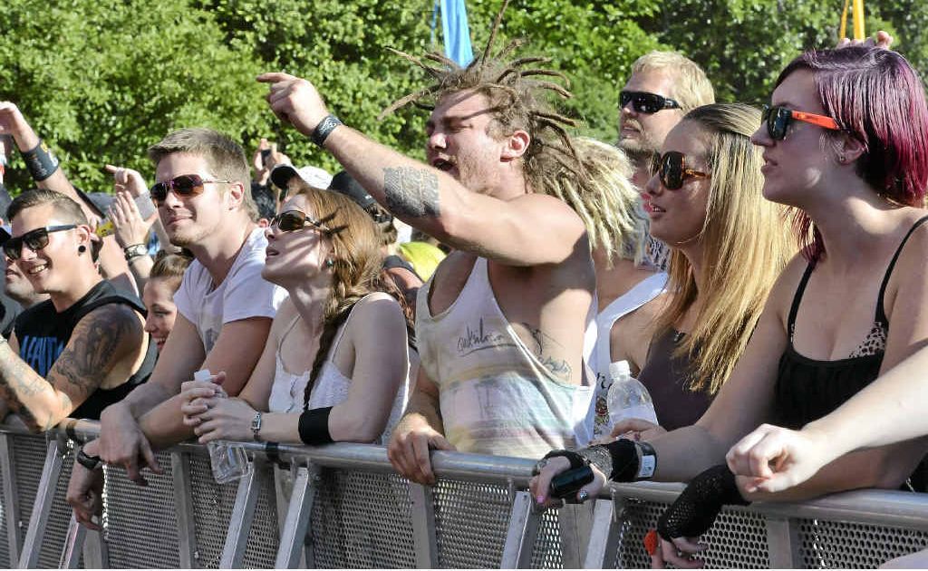 The crowd gets into the vibes at the Big Pineapple Music Festival yesterday. The crowd gets into the vibes at the Big Pineapple Music Festival yesterday.