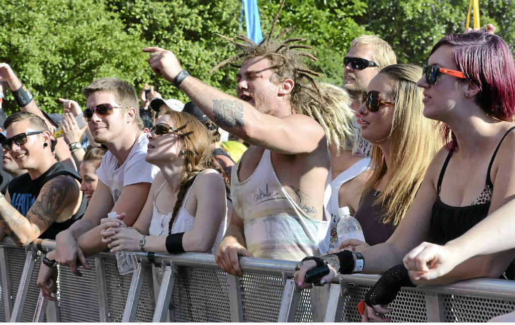 The crowd gets into the vibes at the Big Pineapple Music Festival yesterday. The crowd gets into the vibes at the Big Pineapple Music Festival yesterday.