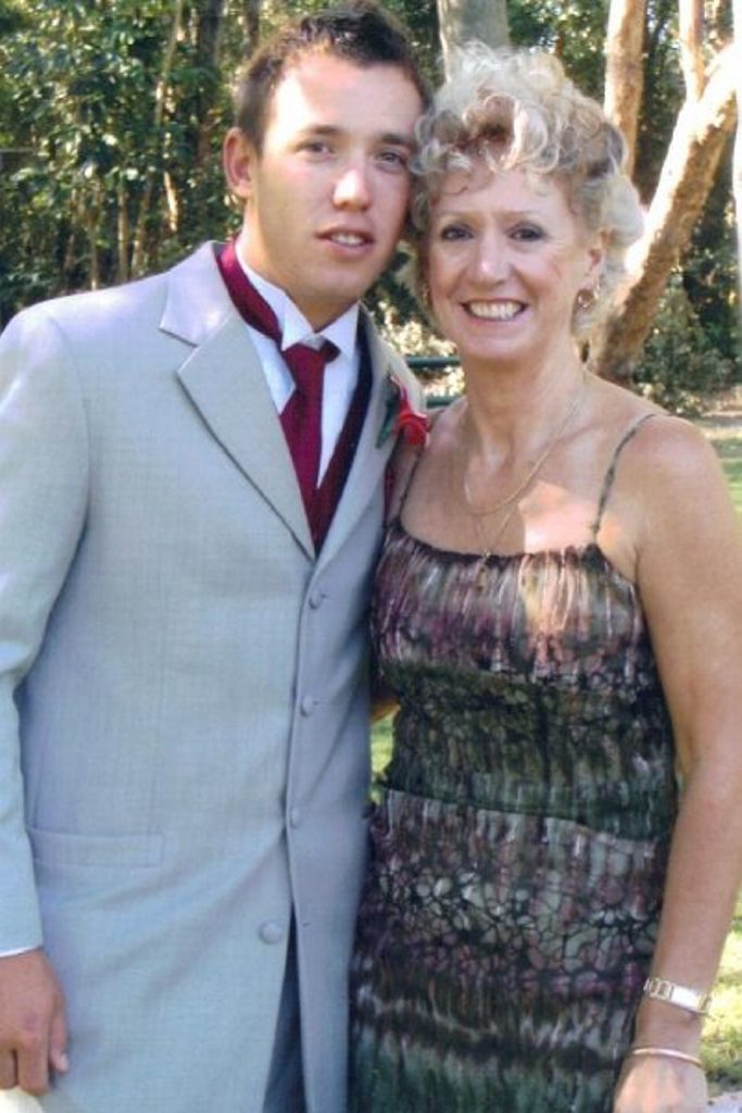 Todd Parnell and his mum, Jenny Stirling. Todd was killed outside the Bribie Island Rugby League club house in 2009. Todd Parnell and his mum, Jenny Stirling. Todd was killed outside the Bribie Island Rugby League club house in 2009.