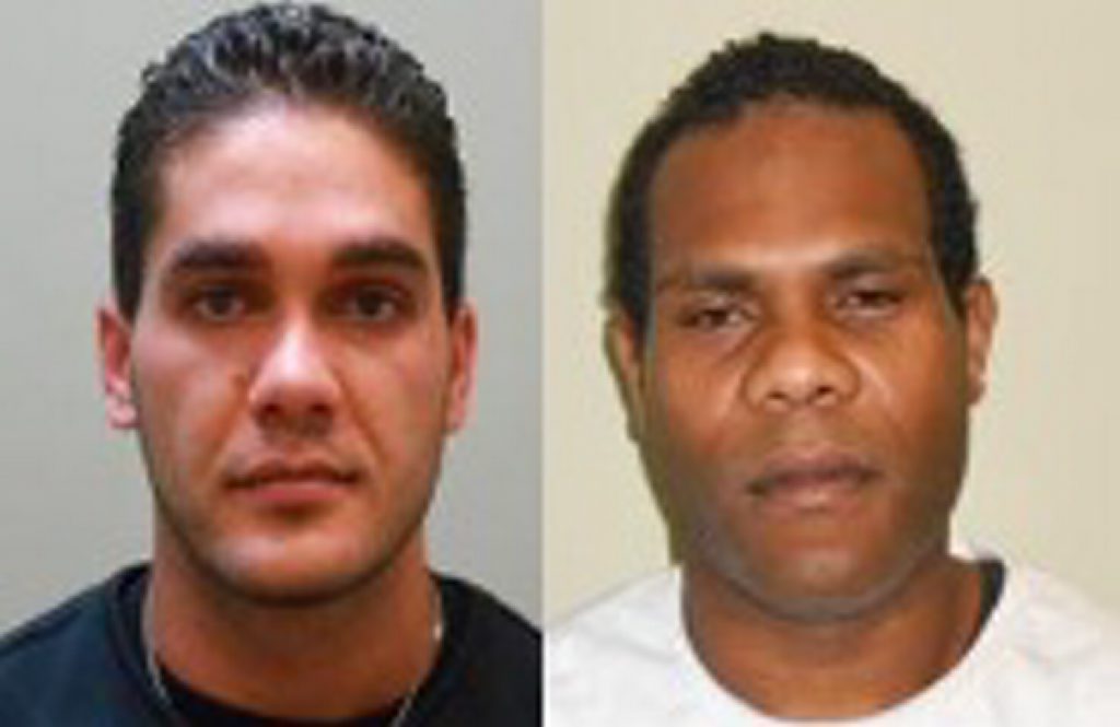 Missing men Tyrone Speechly (left) and Algana Amos James Tiers. Photo Contributed Missing men Tyrone Speechly (left) and Algana Amos James Tiers. Photo Contributed
