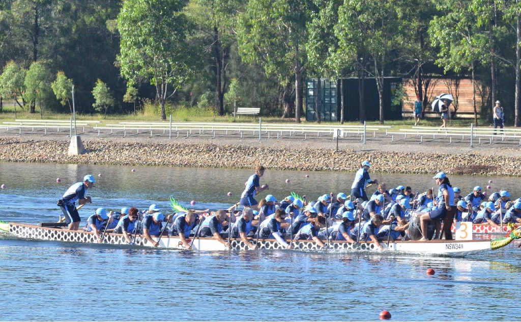JUST AHEAD: The Coffs Coast mixed Dragon Boat crew edged their way to victory at the state titles. CONTRIBUTED JUST AHEAD: The Coffs Coast mixed Dragon Boat crew edged their way to victory at the state titles. CONTRIBUTED