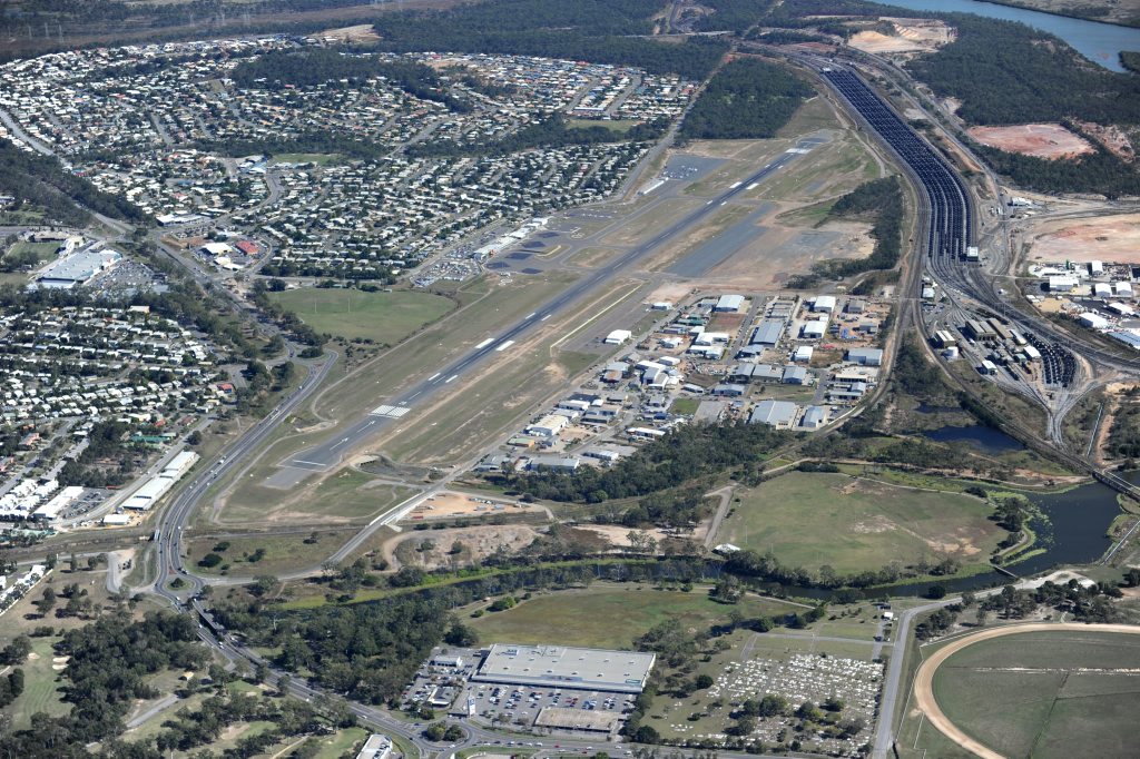 Aerial view of Gladstone Airport. Aerial view of Gladstone Airport.