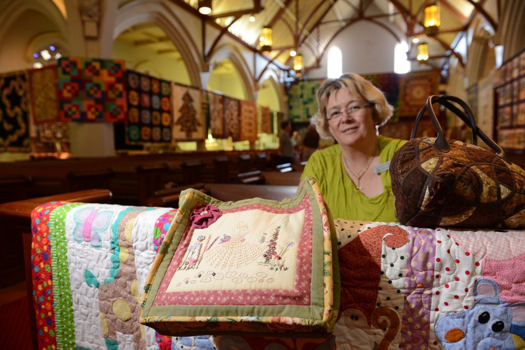 Ipswich’s Verna Hunt displays some hand-made quilts. Ipswich’s Verna Hunt displays some hand-made quilts.
