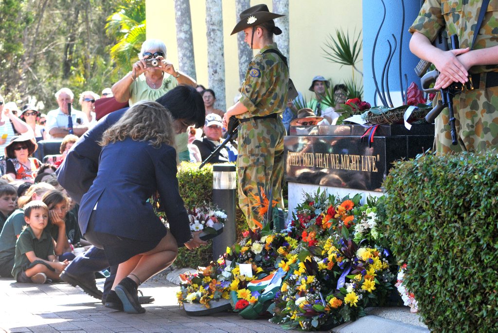 Anzac day at Woolgoolga. Anzac day at Woolgoolga.