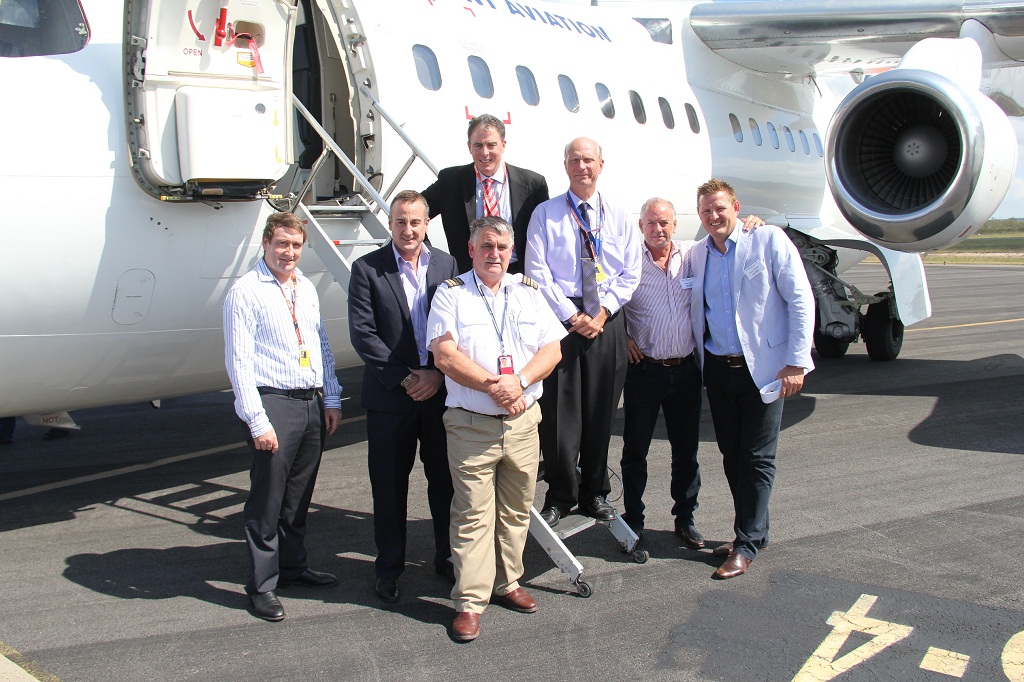 Fraser Coast Opportunities board member Glen Winney, Vincent Aviation chief executive officer Murray Collings, Fraser Coast Mayor Gerard O’Connell, aviation portfolio councillor Rolf Light, Gatakers Bay Restaurant owner John Kilroy, Avmin Air Charter Specialists director Paul O’Brien and (front) pilot and Vincent Airline owner Peter Vincent. Fraser Coast Opportunities board member Glen Winney, Vincent Aviation chief executive officer Murray Collings, Fraser Coast Mayor Gerard O’Connell, aviation portfolio councillor Rolf Light, Gatakers Bay Restaurant owner John Kilroy, Avmin Air Charter Specialists director Paul O’Brien and (front) pilot and Vincent Airline owner Peter Vincent.