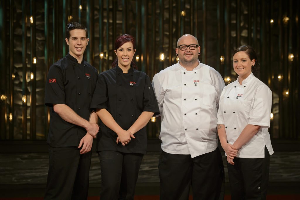 My Kitchen Rules 2013 finalists Jake and Elle Harrison, left, and Dan and Steph Mulheron. My Kitchen Rules 2013 finalists Jake and Elle Harrison, left, and Dan and Steph Mulheron.