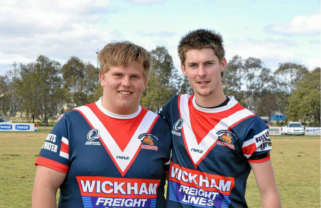 THE BEST: Under 18s Cowboys pair Josh O’Brien and Ayrton Friedrichs look forward to tonight’s clash. THE BEST: Under 18s Cowboys pair Josh O’Brien and Ayrton Friedrichs look forward to tonight’s clash.