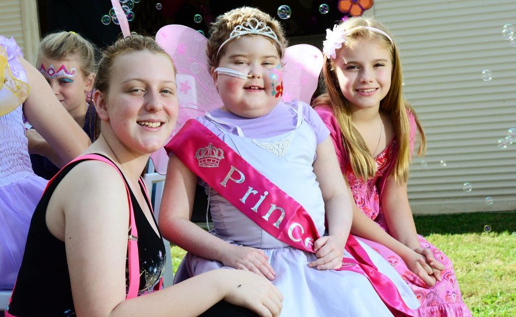 Charlotte Broady (right) celebrates her eighth birthday with sister Madei, 17, and friend Libby McAllar. Charlotte Broady (right) celebrates her eighth birthday with sister Madei, 17, and friend Libby McAllar.