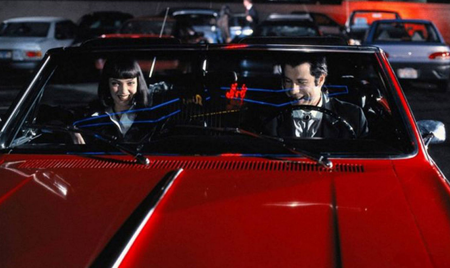 A still from the 1994 film Pulp Fiction with the Cherry red convertible which has been recovered nearly two decades after thieves stole it. A still from the 1994 film Pulp Fiction with the Cherry red convertible which has been recovered nearly two decades after thieves stole it.