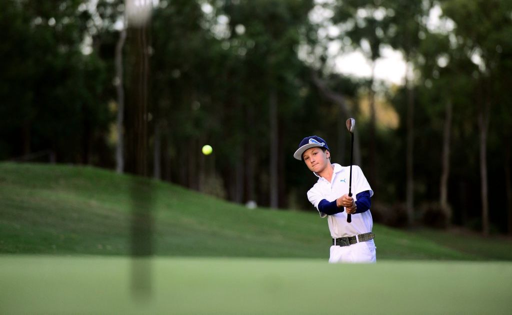 Golf player Louis Dobbelaar, 11, of Brookwater. Golf player Louis Dobbelaar, 11, of Brookwater.