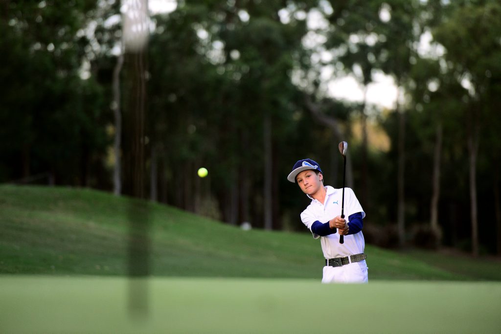 Golf player Louis Dobbelaar, 11, of Brookwater. Golf player Louis Dobbelaar, 11, of Brookwater.