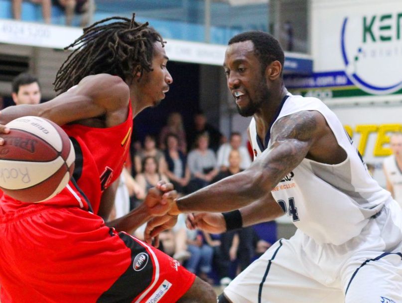 Rockets player Justin Watts in the pre-season basketball game against Mackay. Photo: Chris Ison / The Morning Bulletin