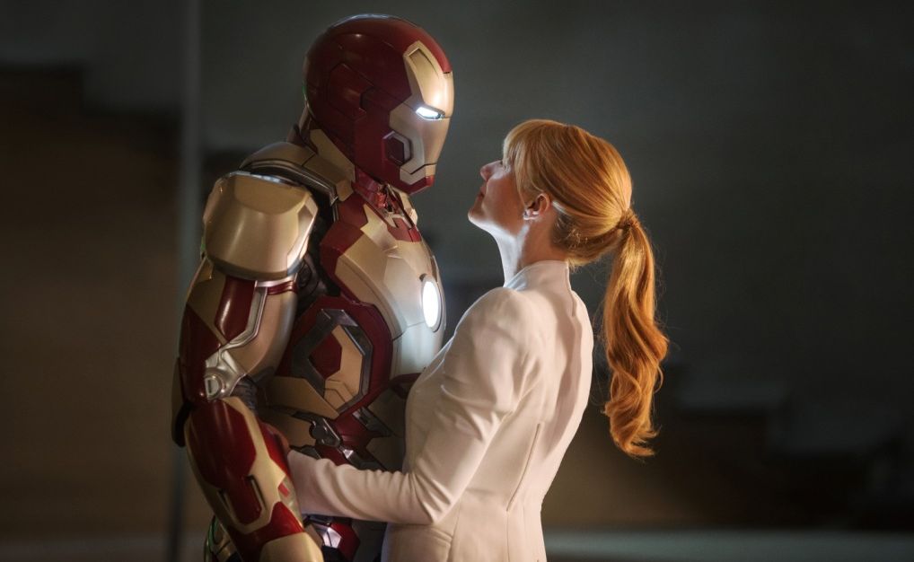 Robert Downey Jr, left, and Gwyneth Paltrow in a scene from the movie Iron Man 3. Robert Downey Jr, left, and Gwyneth Paltrow in a scene from the movie Iron Man 3.
