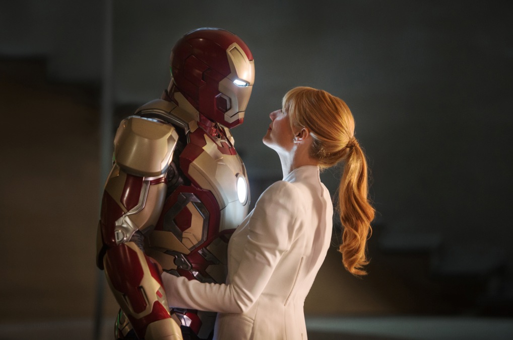 Robert Downey Jr, left, and Gwyneth Paltrow in a scene from the movie Iron Man 3. Robert Downey Jr, left, and Gwyneth Paltrow in a scene from the movie Iron Man 3.
