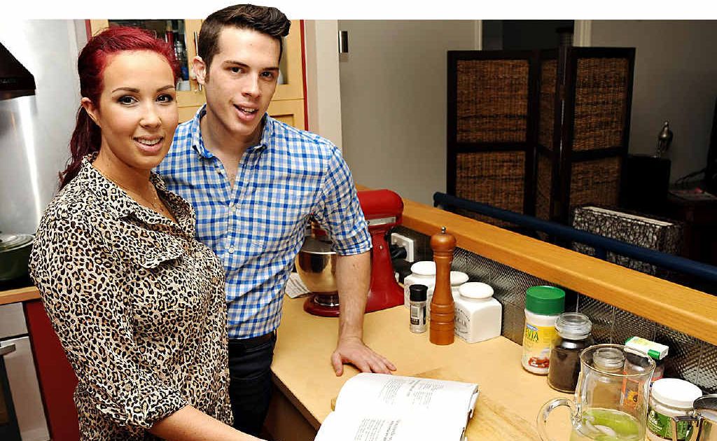 Back in their family home, Minyama siblings Jake and Elle Harrison check out some recipes. Back in their family home, Minyama siblings Jake and Elle Harrison check out some recipes.