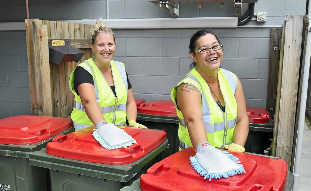 FRESH START: Paula Tangney and Misti Tatana started the Bin Biz service, providing inside and out cleaning of wheelie bins. FRESH START: Paula Tangney and Misti Tatana started the Bin Biz service, providing inside and out cleaning of wheelie bins.