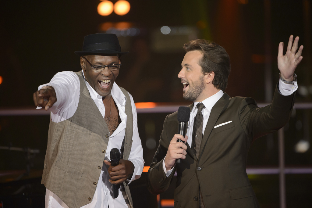 Steve Clisby reacts to his save on The Voice last night. Steve Clisby reacts to his save on The Voice last night.