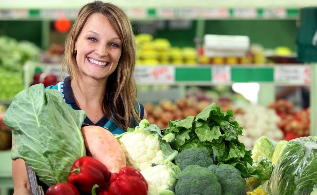 Rachel Erbacher of Erbacher's Fruit and Veg with a large selection fresh produce at great prices. Rachel Erbacher of Erbacher's Fruit and Veg with a large selection fresh produce at great prices.