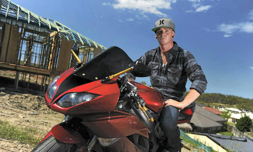 Roy Pratt and his Kawaski Ninja. Roy Pratt and his Kawaski Ninja.
