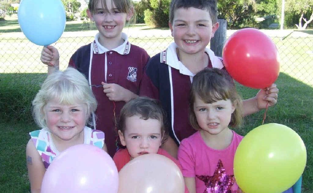 Warwick and District Family Day Care children (back) Nicola Westerman, Jackson Sparksman, (front) Sienna Sparksman, Oliver Faulkner and Georgina Lester are in a party mood ready for the Day Care Celebration Day. Warwick and District Family Day Care children (back) Nicola Westerman, Jackson Sparksman, (front) Sienna Sparksman, Oliver Faulkner and Georgina Lester are in a party mood ready for the Day Care Celebration Day.
