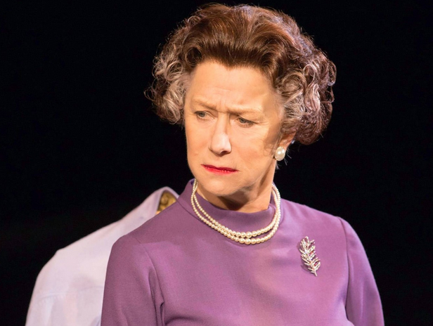 Helen Mirren as Queen Elizabeth II in The Audience. Helen Mirren as Queen Elizabeth II in The Audience.