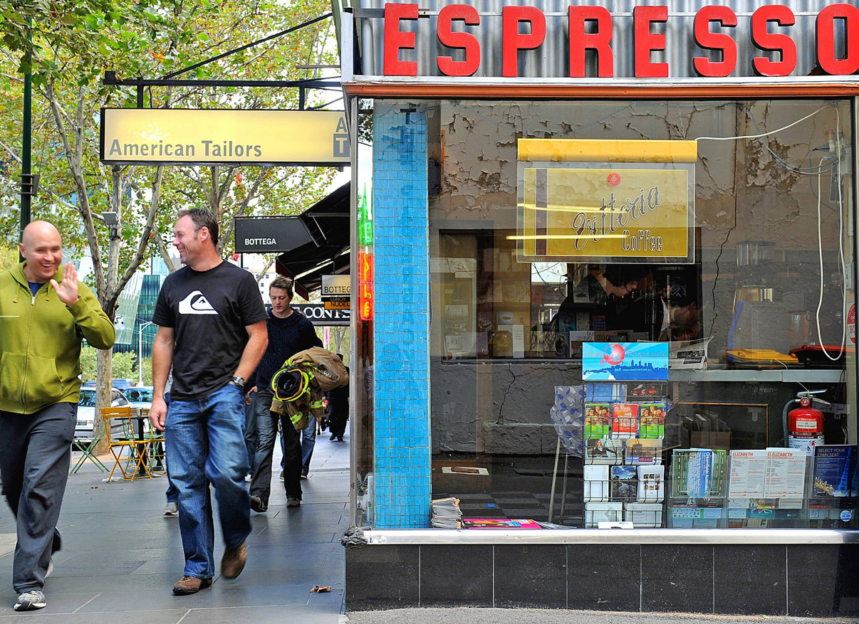 Pellegrini's Espresso Bar is part of Melbourne's expanding coffee-house scene. Pellegrini's Espresso Bar is part of Melbourne's expanding coffee-house scene.