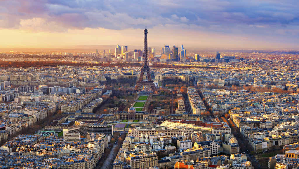 Paris at sunset. Paris at sunset.