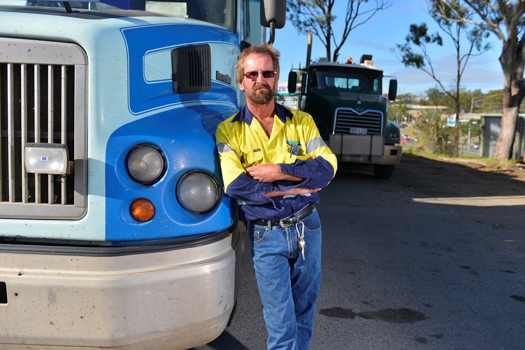 Truckie Dave Marsh says the Bruce Hwy should be a priority in the upcoming federal budget. Truckie Dave Marsh says the Bruce Hwy should be a priority in the upcoming federal budget.