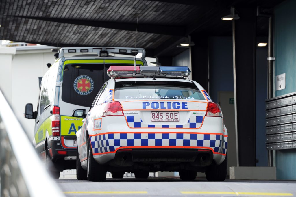 Bashed with a baseball bat - Police and ambulanced attended to a bashing victim at Peppers resort, Urangan. Bashed with a baseball bat - Police and ambulanced attended to a bashing victim at Peppers resort, Urangan.
